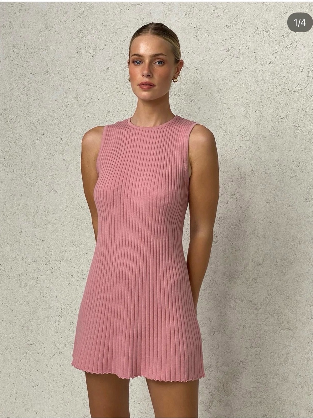 Friends with Frank Cleo Mini Dress in Blush size small coco & Lola